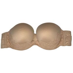 Victoria’s Secret tan nude Strapless lace bra 38D
